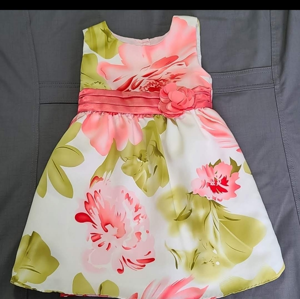 Newberry floral lined dress with tie-back
